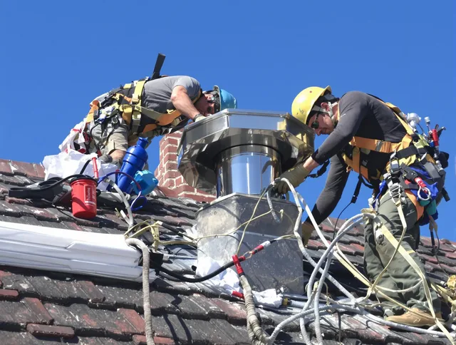 Protective chimney cap installed by Delray Beach Chimney Sweep in Delray Beach, FL