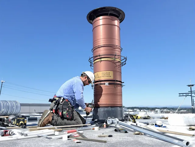 Installed chimney liner by Delray Beach Chimney Sweep in Delray Beach, FL