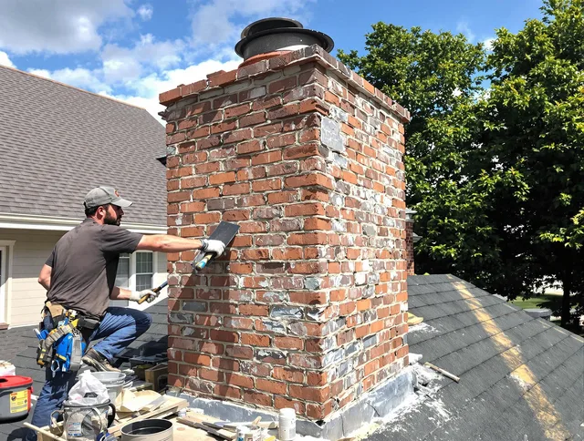 Completed chimney rebuild by Delray Beach Chimney Sweep in Delray Beach, FL