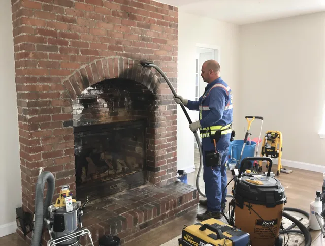 Delray Beach Chimney Sweep expert performing detailed chimney sweep in Delray Beach, FL