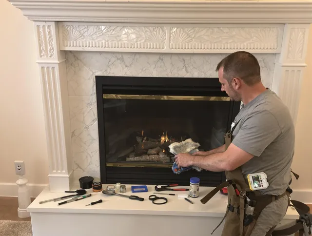 Delray Beach Chimney Sweep performing fireplace maintenance in Delray Beach, FL