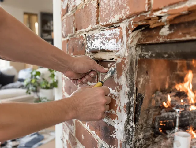 Routine fireplace repair by Delray Beach Chimney Sweep in Delray Beach, FL